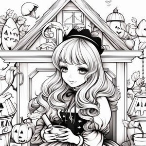 Halloween Kawaii Ausmalbilder