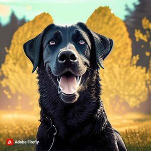 Labrador digital painting