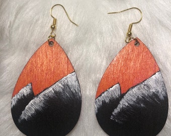 Snow mountain earrings