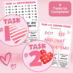 Secret Admirer Valentine's Day Themed Kids Mystery Printable Game Kit ...