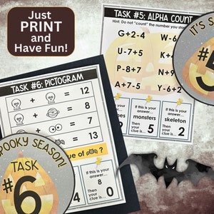 Halloween Escape Room Printable Kit Includes Party Decorations image 4