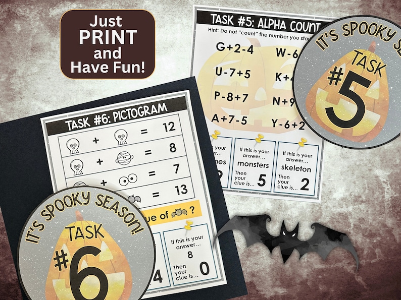 Halloween Escape Room Printable Kit Includes Party Decorations image 4