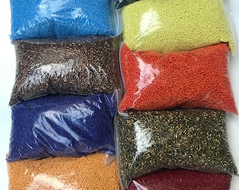 Pellet di plastica da 1 kg per l'artigianato - Perline di imbottitura ponderate, coperte ponderate, bambole, giocattoli, imbottiture per grembiuli, sacchi di fagioli, borse I-Spy, bicchiere di roccia