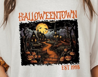 Camisa Halloweentown / Regalo de Halloween para mujeres / Camisa retro vintage de Halloween / Camisa espeluznante de la temporada de otoño, regalo para ella