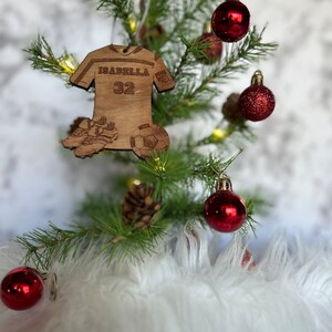 Soccer Jersey Ornament-Name Tag, Bag Tag, Tree Ornament, Sports Ornament
