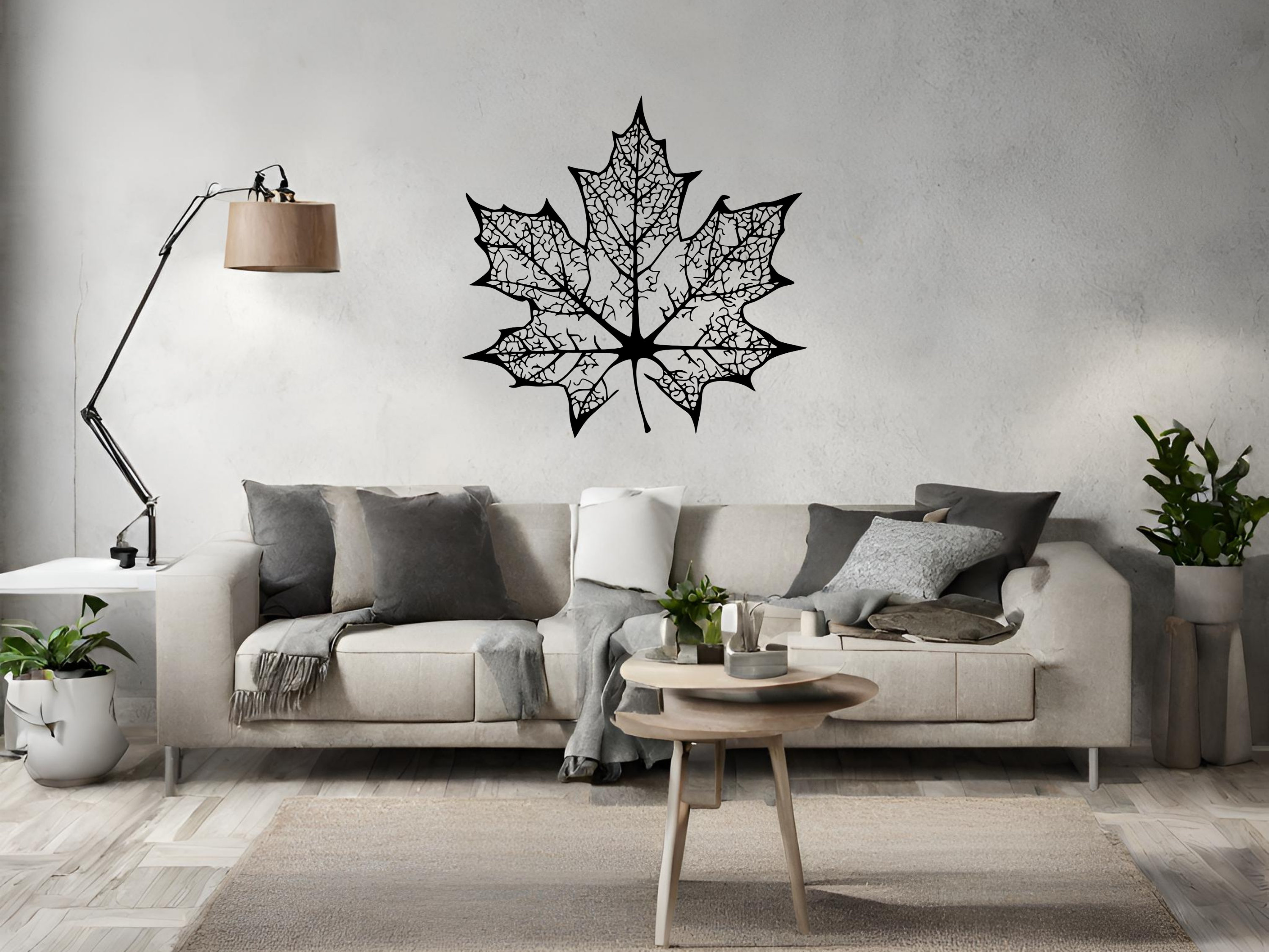 Big Leaf Maple Metal Wall Art, Maple Leaf Metal Wall Art, Plane Tree