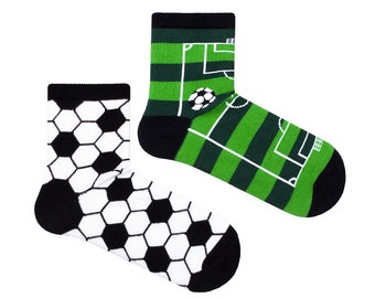 Football Soccer Kids Socks, Funny Socks, Cozy Socks, Casual, Fun Design, Crazy Socks, Cool Socks, Gift Idea, Perfect Gift, Mismatched