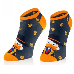 Scrooge Uncle Dollars Socks, Mc Duck Socks, Funny Socks, Cozy Socks, Men Socks, Colorful Socks, Gift Idea, Perfect Gift, Mismatched