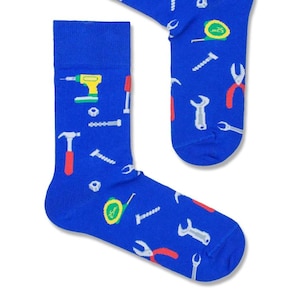 Handyman Tool Socks: Unisex Cotton Mechanic Garage Socks