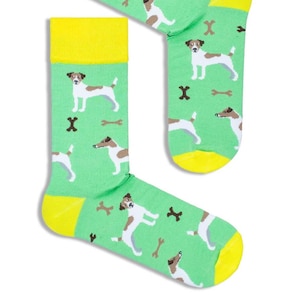 Jack Russell Dog Happy Dogs Unisex Socks, Socks, Funny Socks, Cozy Socks, Crazy Socks, Colorful Socks, Gift Idea, Perfect Gift, Mismatched
