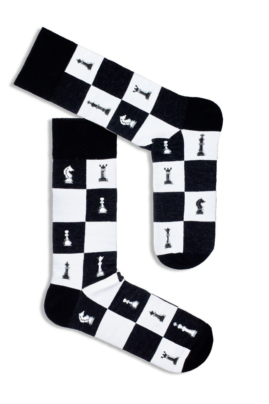 Chess Chessman Man Socks, Funny Socks, Cozy Socks, Casual, Fun Design