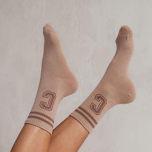 Letra C Listras Clássicas Moda Meias Unissex, Meias, Meias Engraçadas, Meias Aconchegantes, Meias Malucas, Meias Coloridas, Ideia de Presente, Presente Perfeito