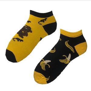 Bananas Unisex Socks, Funny Socks, Cozy Socks, Men Socks, Woman Socks, Fun Design, Cool Socks, Gift Idea, Perfect Gift, Mismatched