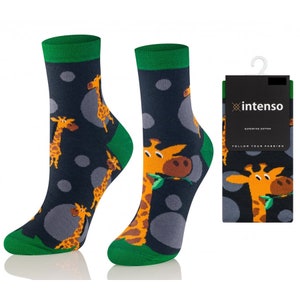 Happy Giraffe Women Socks, Funny Socks, Cozy Socks, Men Socks, Crazy Socks, Colorful Socks, Gift Idea, Perfect Gift, Mismatched