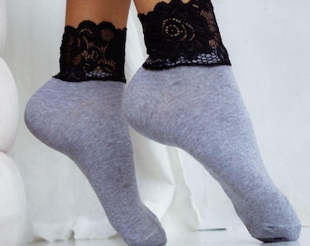 Fashion Classic Socks Wide Lace Unisex Socks, Socks, Funny Socks,Cozy Socks, Crazy Socks, Colorful Socks, Gift Idea,Perfect Gift, Mismatched