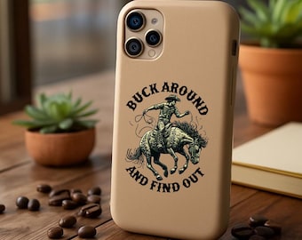 Buck Around in Style with Our Cowboy Phone Case - Stand Out with Unique Western Decor!"