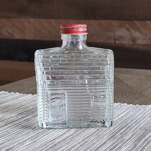 Vintage Log Cabin Pure Maple Syrup Bottle