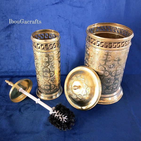 Brass Trash Can Etsy