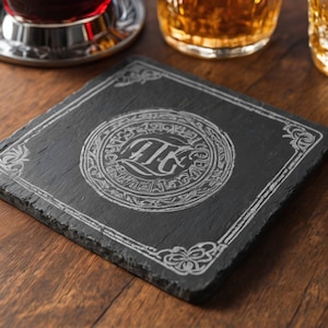 Custom Engraved Slate Coasters - Personalize Your Moments with Unique Elegance