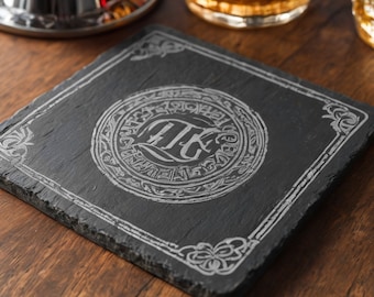 Custom Engraved Slate Coasters - Personalize Your Moments with Unique Elegance