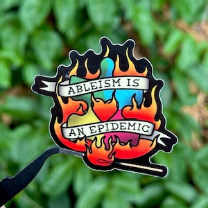 Anti-Ableism Vinyl Sticker: Autism Awareness, Neurodiversity Advocacy