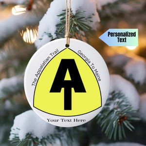 Personalized Christmas hiking ornament,Custom Hiking Camping Ornament, Trail Name Ornament,Gift for Hiker Camper, Custom Trail Keepsake