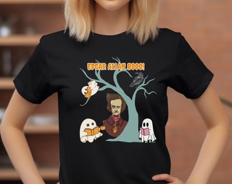 Ghost Reading Shirt, Book Lover Shirt, Gift for Bookworm, Bibliophile Shirt for Librarian, Spooky library shirt,Book Club Shirt for Booknerd