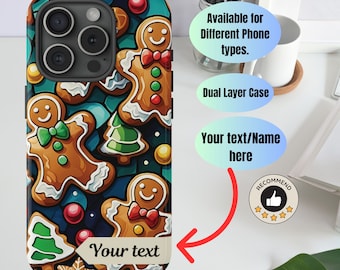Custom Phone case, Vintage Christmas Phone Case, Christmas Cottagecore, Magsafe, iPhone , Pixel , Samsung , Personalized Holiday Phone Case