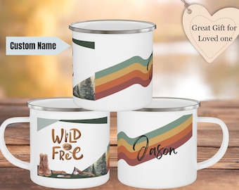 Personalized Camp Mug, Backpacking Adventure Mug, Unique Hiking Camping Mug, Campfire Mug, Custom Camp Mug, Gift for her, Nature Lover Mug