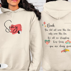 Dear Person Behind Me Front and Back Hoodie, Aesthetic Hoodie, You Are Enough Hoodie, Inspirational Shirt, Therapy Shirt, School Therapist