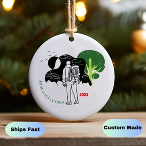Christmas hiking ornament,Christmas ornament 2023,Travel Ornament,2023 Ornament,Camping Ornament,Hiking Ornament,Camping Gift,Gift for Hiker