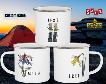 Personalized Camping Mug, Custom Camp Mug, Personalized Name Gift, Camping Gift, Outdoors Gift, Deer Camp, Campfire Cup, Hiking Coffee Cup