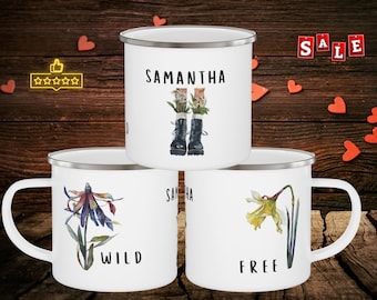 Personalized Camp Mug, campfire mug, Custom camp mug, hiking mug, Unique camp gift, customizable camp mug, personalized gift, hiker gift