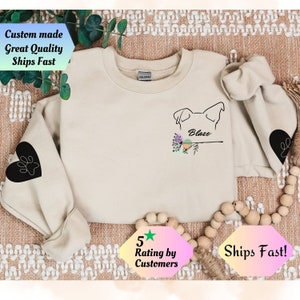 Sweat oreille de chien, sweat oreilles de chien personnalisé, sweat maman chien personnalisé, cadeau papa chien pour animal de compagnie cadeau pour lui, sweat personnalisé amoureux des animaux de compagnie