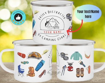 Personalized Campfire mug, Camp Mug, Custom camp mug, Hiking mug, bear camp mug, deer camp mug, deer lovers, bear lovers, Custom Camping Mug
