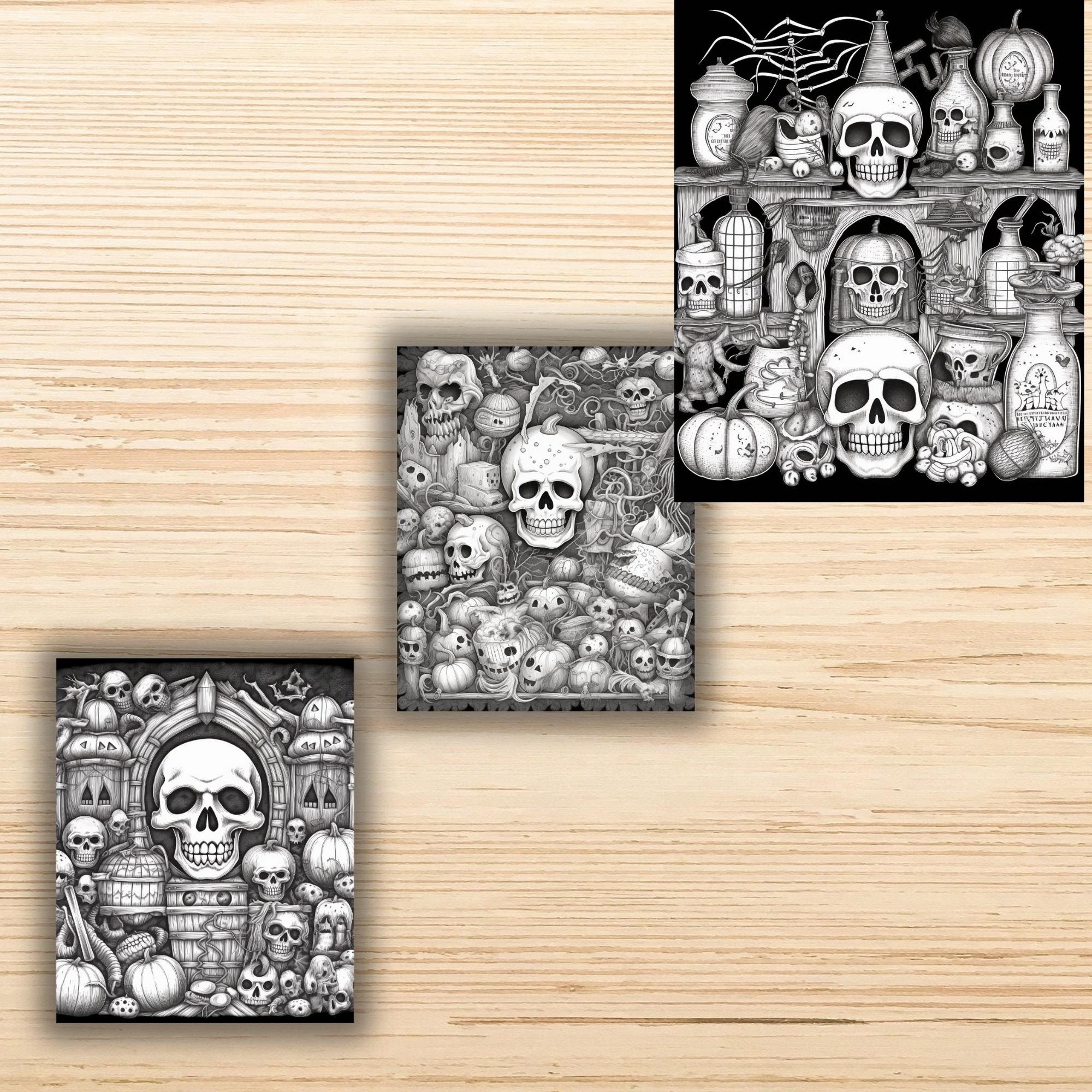 99 Halloween Collage Coloring Pages, Printable Coloring Sheets for ...