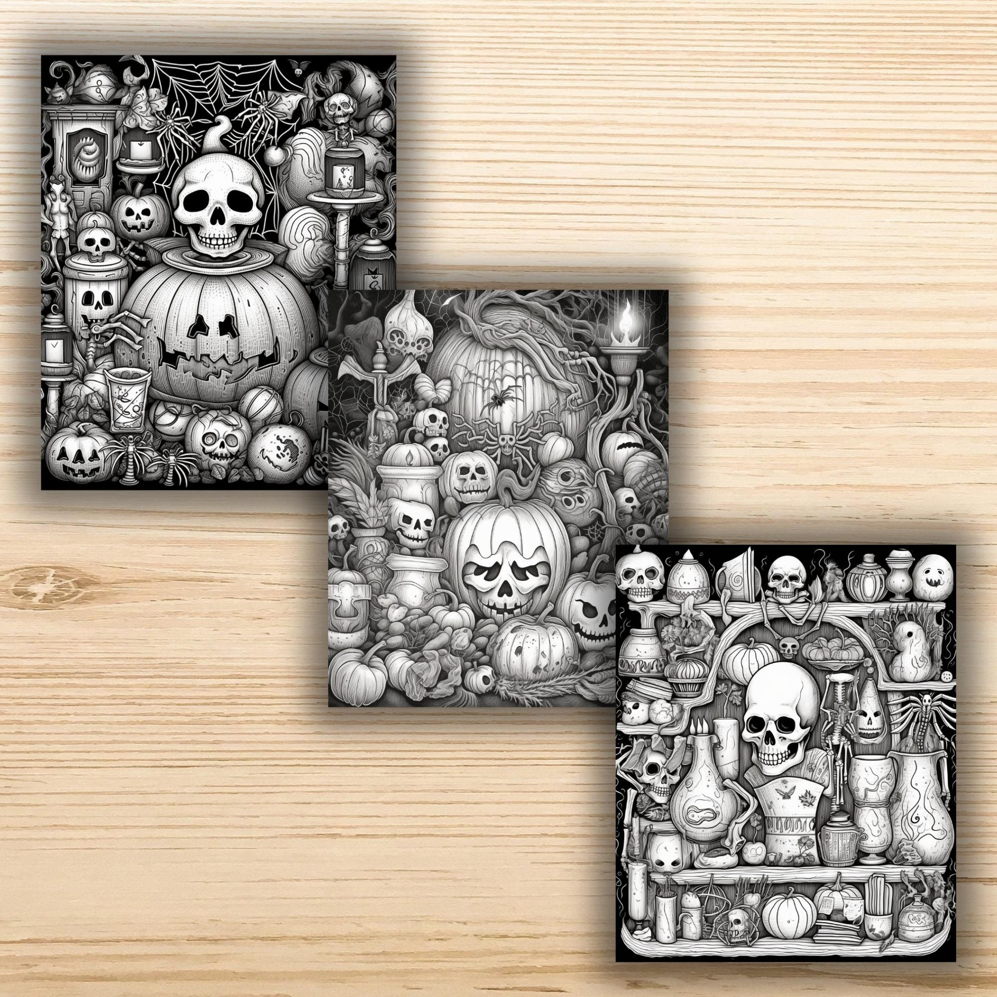99 Halloween Collage Coloring Pages, Printable Coloring Sheets for ...