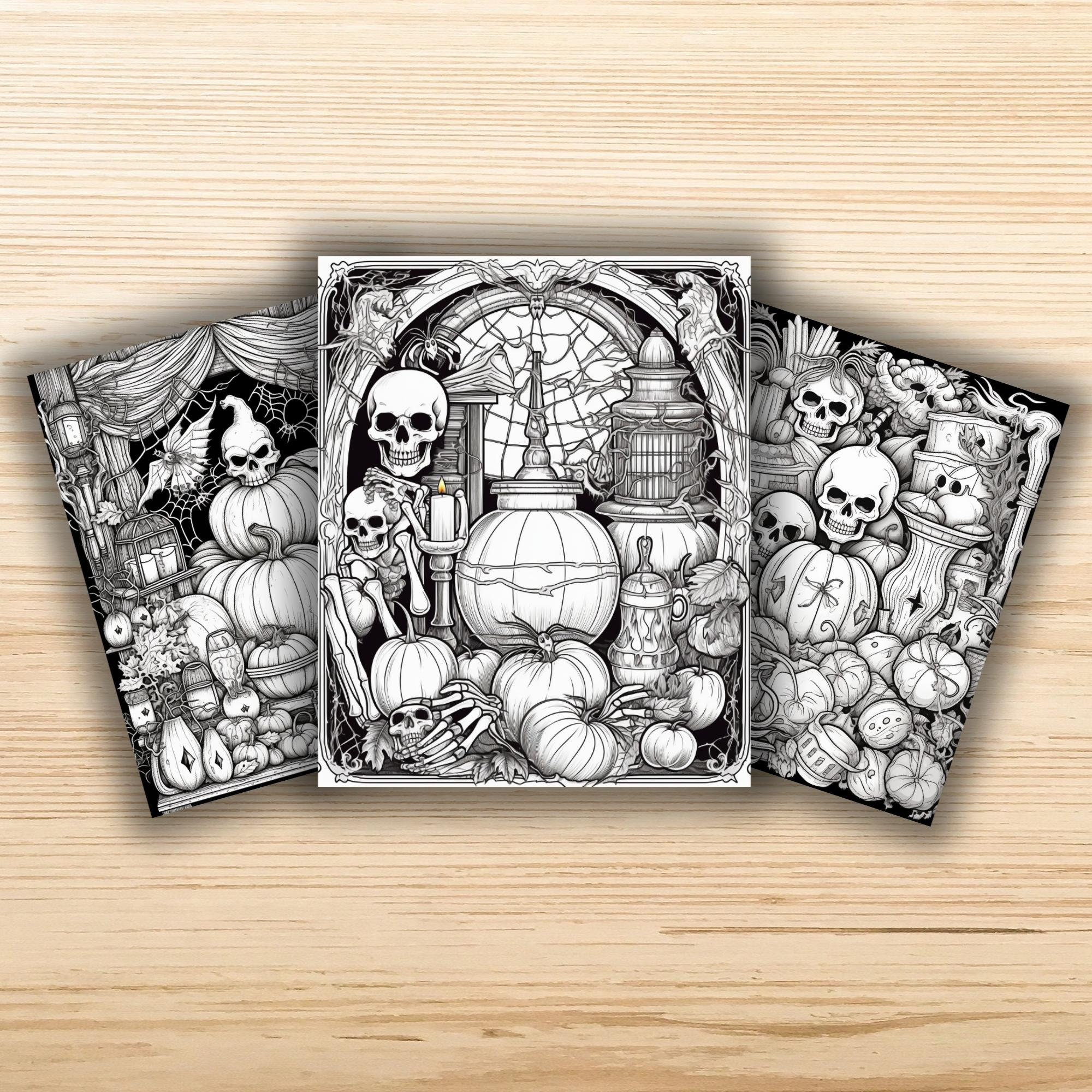 99 Halloween Collage Coloring Pages, Printable Coloring Sheets for ...