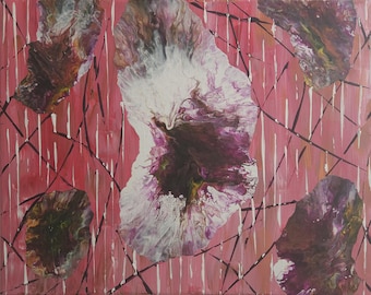 Handmade Abstract Acrylic Painting: Modern Wall Art (40cm x 50cm)