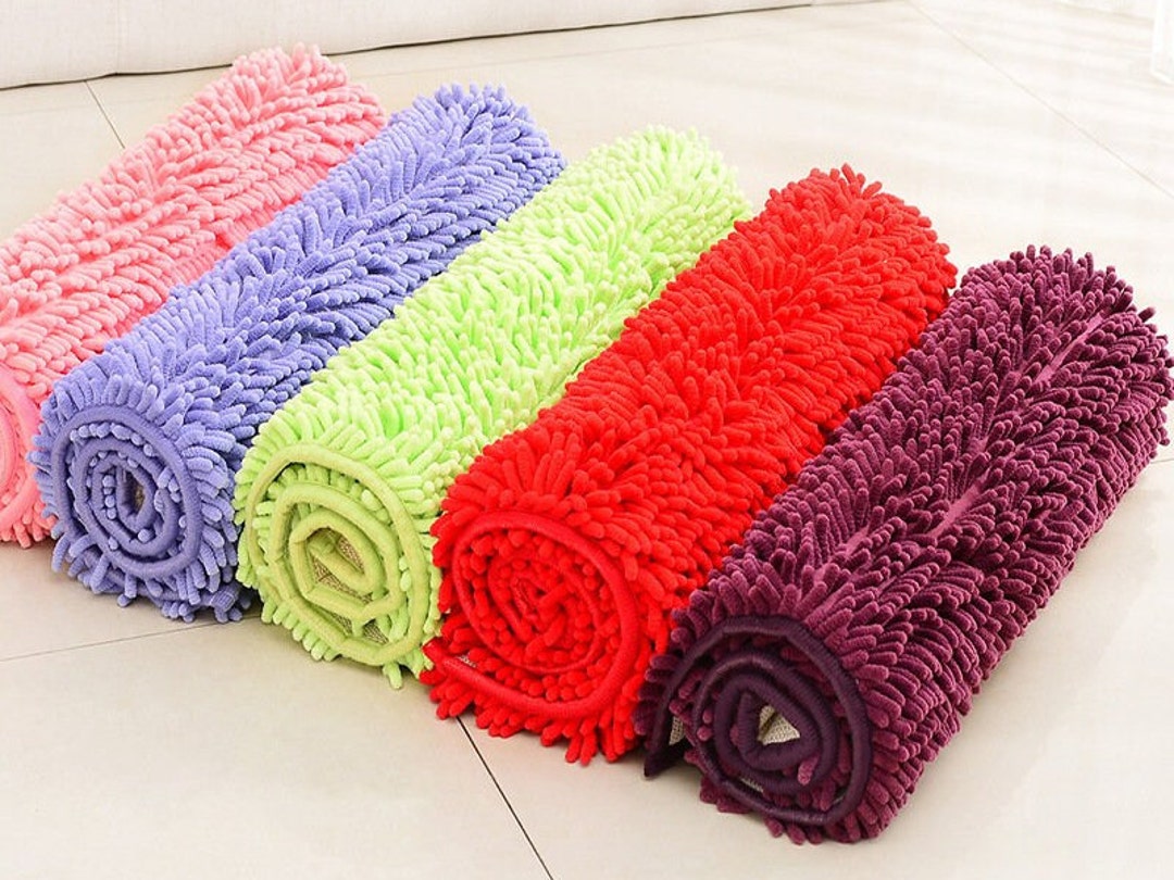 Super Soft Fluffy Bathroom Rug Set Nonslip Plush Bath Mat Etsy
