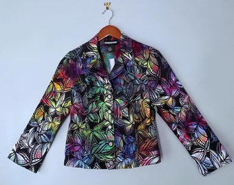 Womens Ice Dyed Button Down Jacket