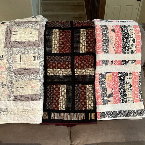 Homemade Lap/Throw Quilt; Mother's Day gift