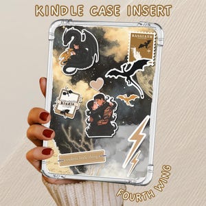Fourth Wing Kindle Insert  | Kindle Printable | Clear Case Insert | Kindle Aesthetic | Digital Download | Book Wallpaper
