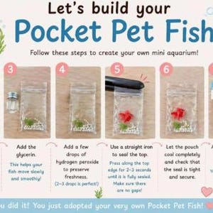 DIY Pocket Pet Fish Taba Squishy Pet Store Care Fish Tag DIY Sensory Toy Packaging Adopt Me Fish Squishy Toy image 6
