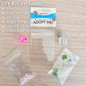 DIY Pocket Pet Fish Taba Squishy Pet Store Care Fish Tag DIY Sensory Toy Packaging Adopt Me Fish Squishy Toy image 4