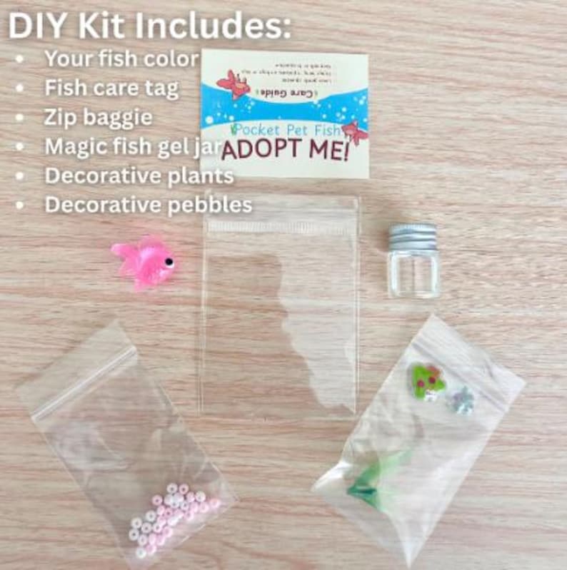 DIY Pocket Pet Fish Taba Squishy Pet Store Care Fish Tag DIY Sensory Toy Packaging Adopt Me Fish Squishy Toy image 4