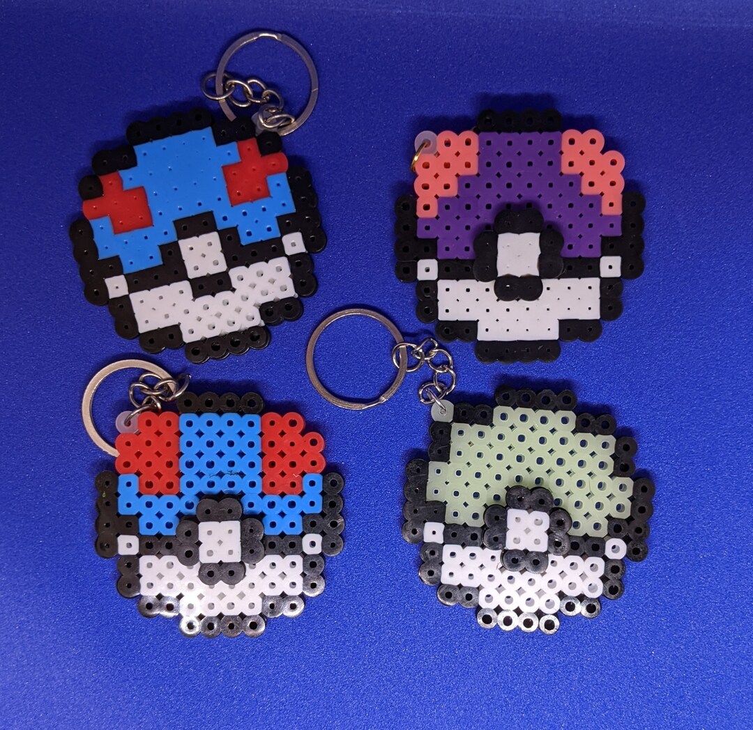 Personalize Pokeball Pixel Keychain - Etsy
