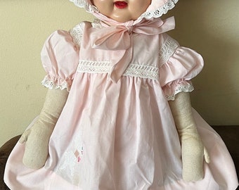 Vintage Composition And Full Cloth Body Doll, 26 in