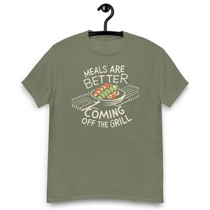 Men&#39;s classic “MEAlS ARE BETTER”BBQ grilling tee Shirt