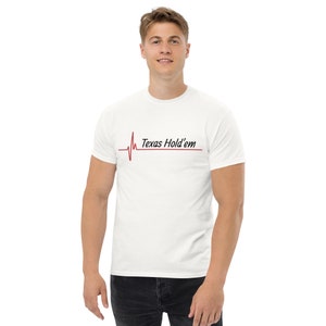 Texas Hold’em Heartbeat: Poker Enthusiast men’s classic tee